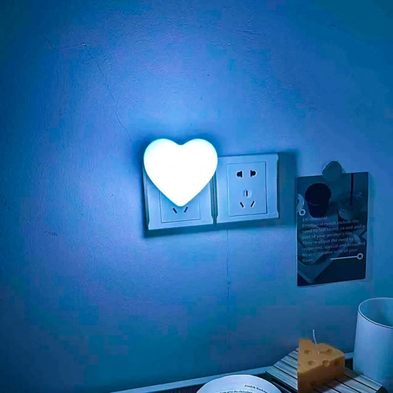 Heart-Shaped Plug-in Ambient Night Light with Soft LED Lighting | High & Bury