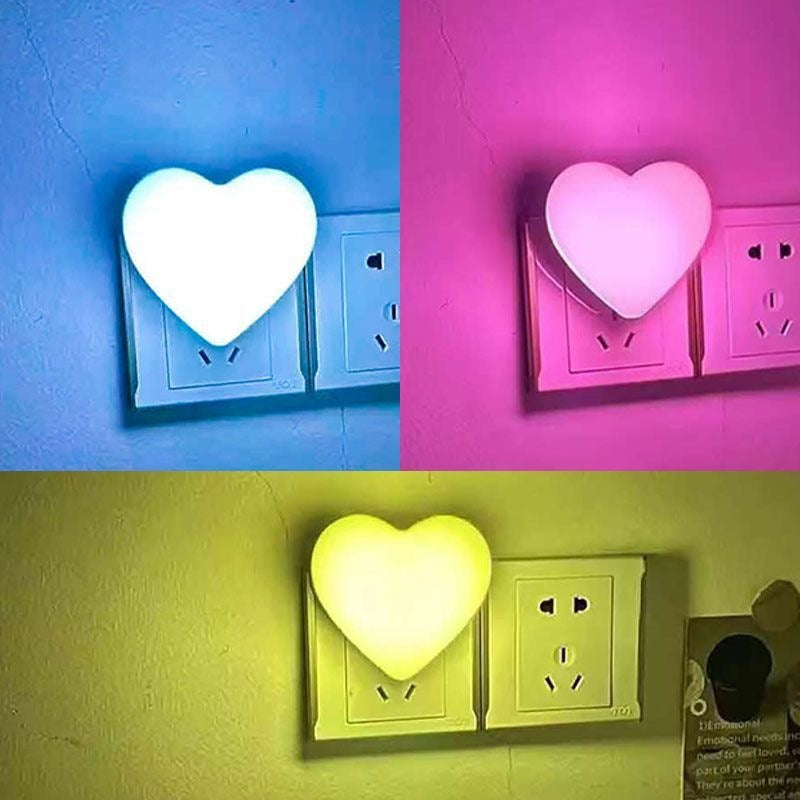 Heart-Shaped Plug-in Ambient Night Light with Soft LED Lighting | High & Bury