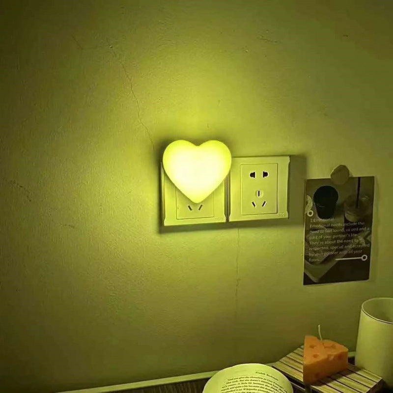Heart-Shaped Plug-in Ambient Night Light with Soft LED Lighting | High & Bury