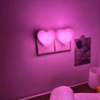 Heart-Shaped Plug-in Ambient Night Light with Soft LED Lighting | High & Bury