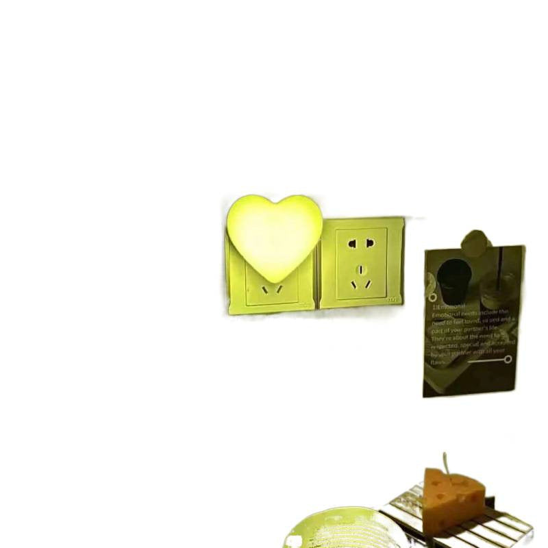 Heart-Shaped Plug-in Ambient Night Light with Soft LED Lighting | High & Bury