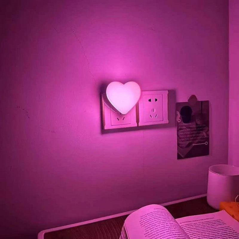 Heart-Shaped Plug-in Ambient Night Light with Soft LED Lighting | High & Bury