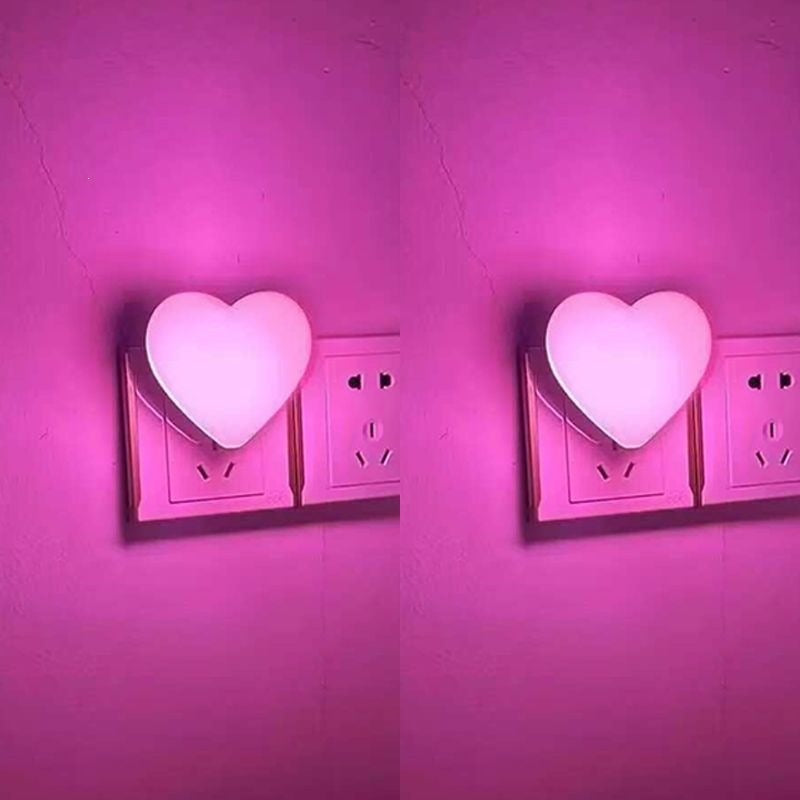 Heart-Shaped Plug-in Ambient Night Light with Soft LED Lighting | High & Bury