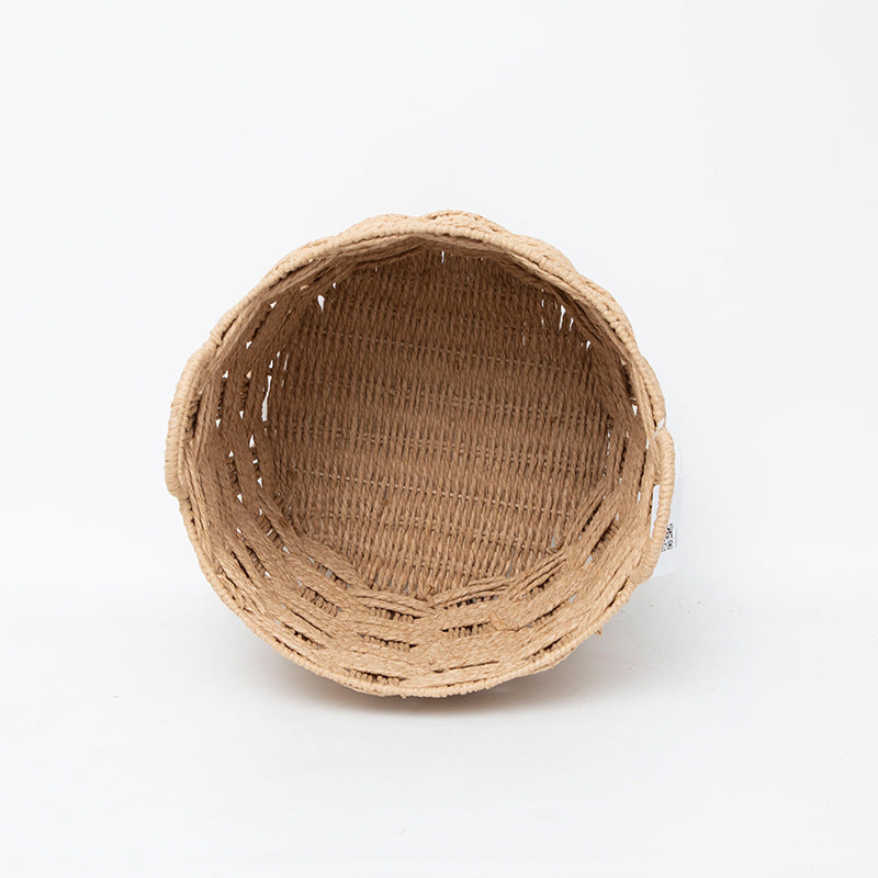 High-Quality and Decorative Storage Basket with Braided Structure | High & Bury