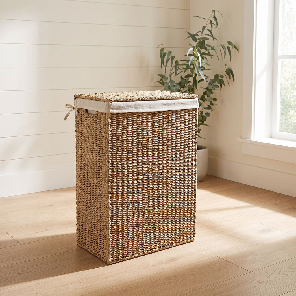 High-Quality Laundry Basket made of Natural Wicker | High & Bury