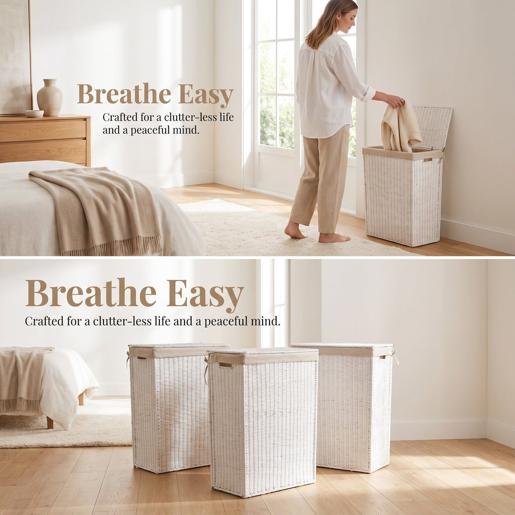 High-Quality Laundry Basket made of Natural Wicker | High & Bury