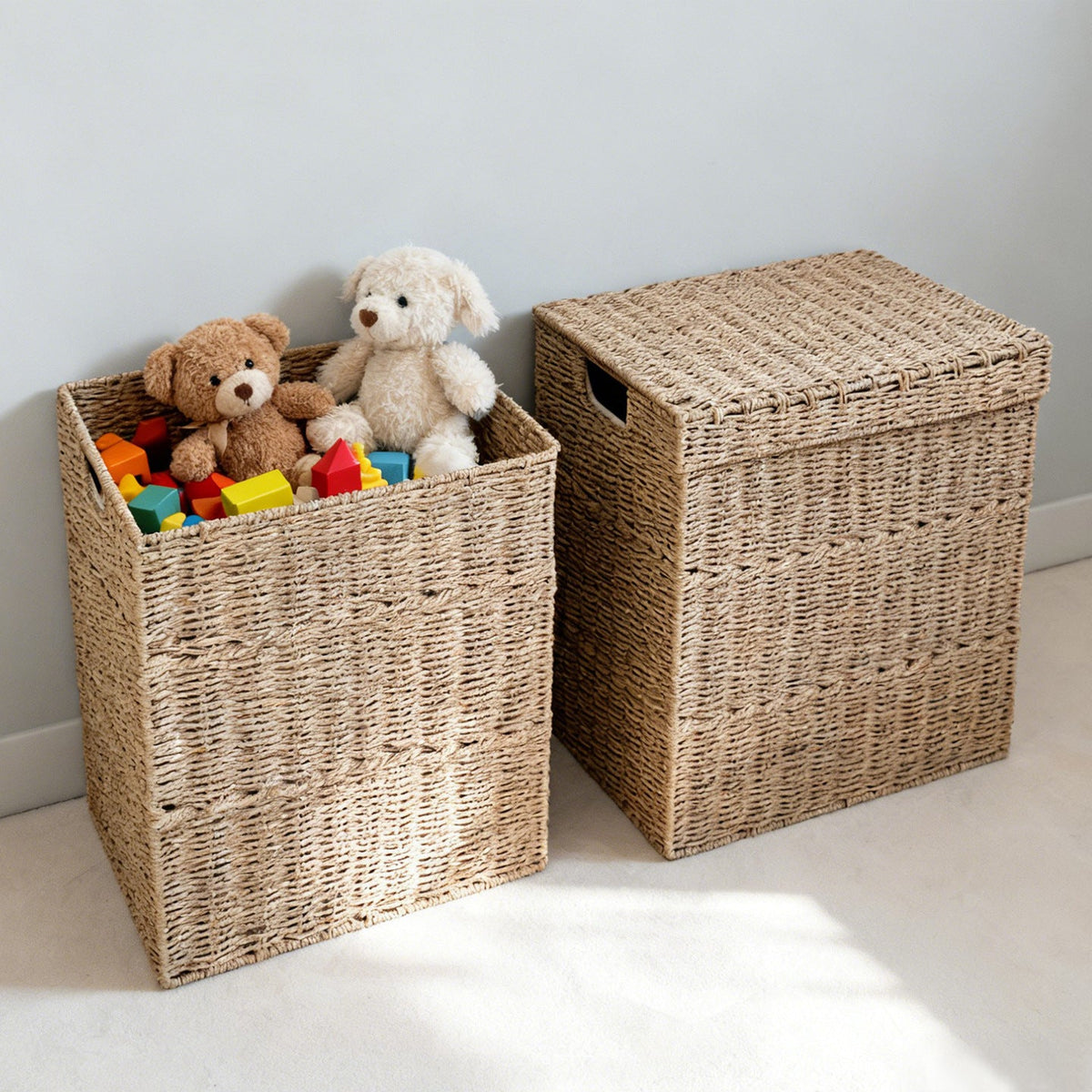 High-Quality Laundry Basket with Lid and Handles | High & Bury