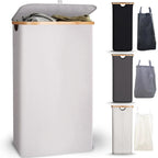 High-Quality Laundry Container with Modern Lid and Removable Inner Bag | High & Bury