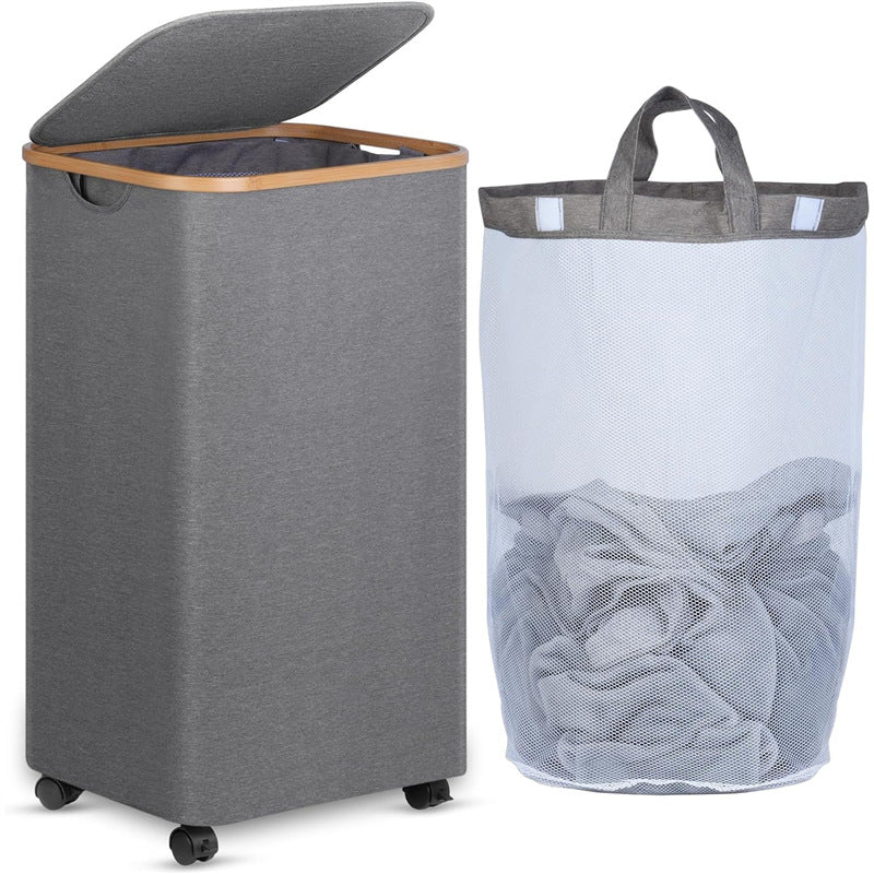 High-Quality Laundry Container with Removable Inner Bag | High & Bury