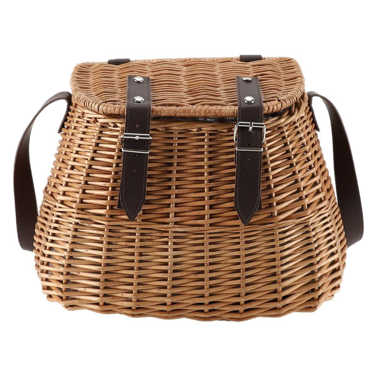 High-Quality Shopping Basket with Leather Handles | High & Bury
