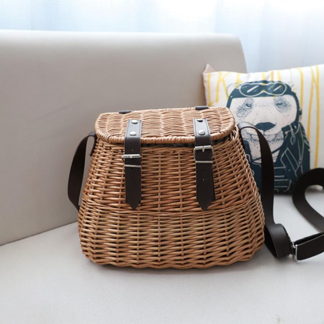 High-Quality Shopping Basket with Leather Handles | High & Bury