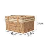 High-Quality Storage Basket with Leather Handles | High & Bury