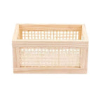 High-Quality Storage Basket with Rattan Details | High & Bury