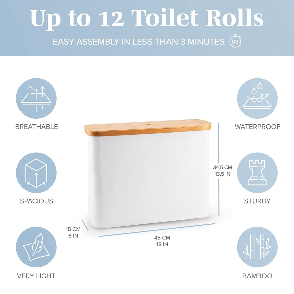 High-Quality Toilet Paper Organizer | High & Bury
