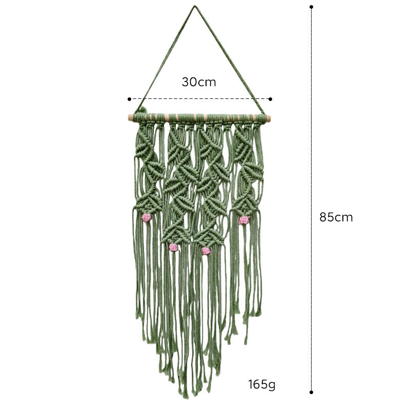 Home Decor Macrame Wall Hanging Green | High & Bury