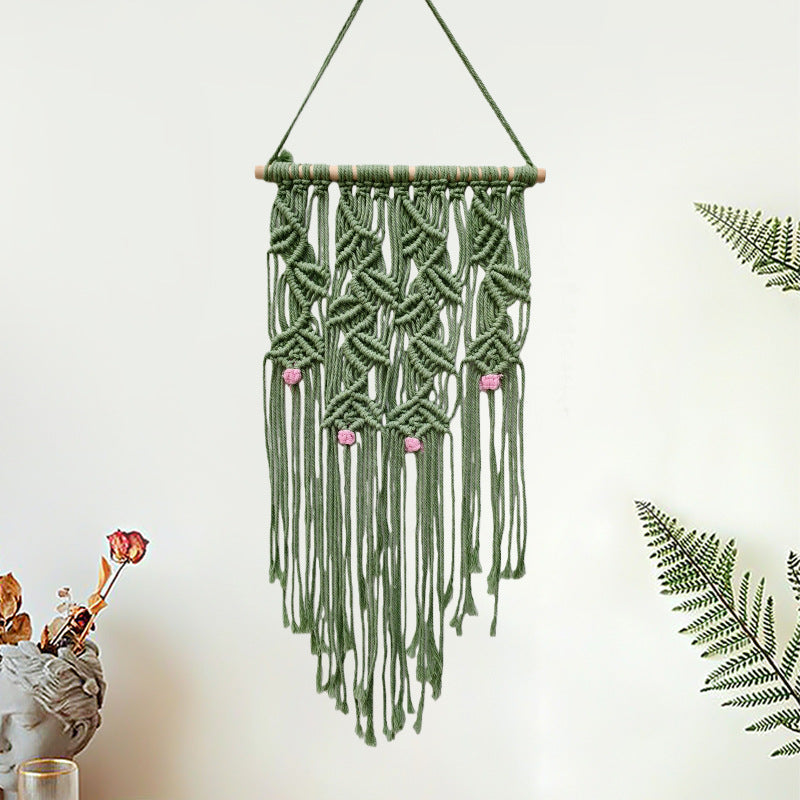 Home Decor Macrame Wall Hanging Green | High & Bury