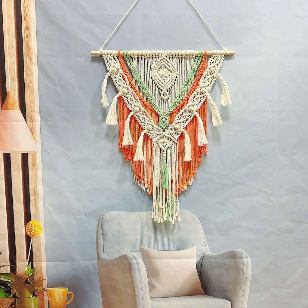 Home Decor Macrame Wall Hanging Yellow | High & Bury