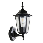 Industrial Hexagonal Aluminium and Frosted Glass Outdoor Wall Light, view 10