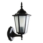Industrial Hexagonal Aluminium and Frosted Glass Outdoor Wall Light, view 15