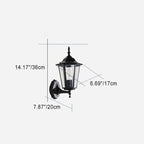 Industrial Hexagonal Aluminium and Frosted Glass Outdoor Wall Light, view 3