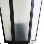 Industrial Hexagonal Aluminium and Frosted Glass Outdoor Wall Light, view 4