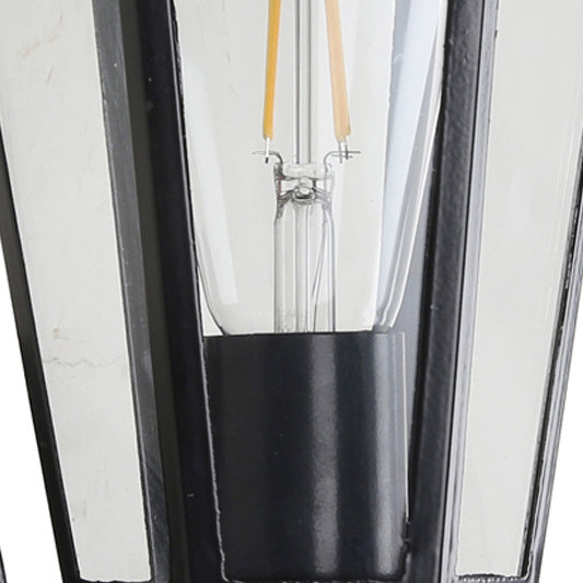 Industrial Hexagonal Aluminium and Frosted Glass Outdoor Wall Light, view 6