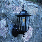 Industrial Hexagonal Aluminium and Frosted Glass Outdoor Wall Light, view 9