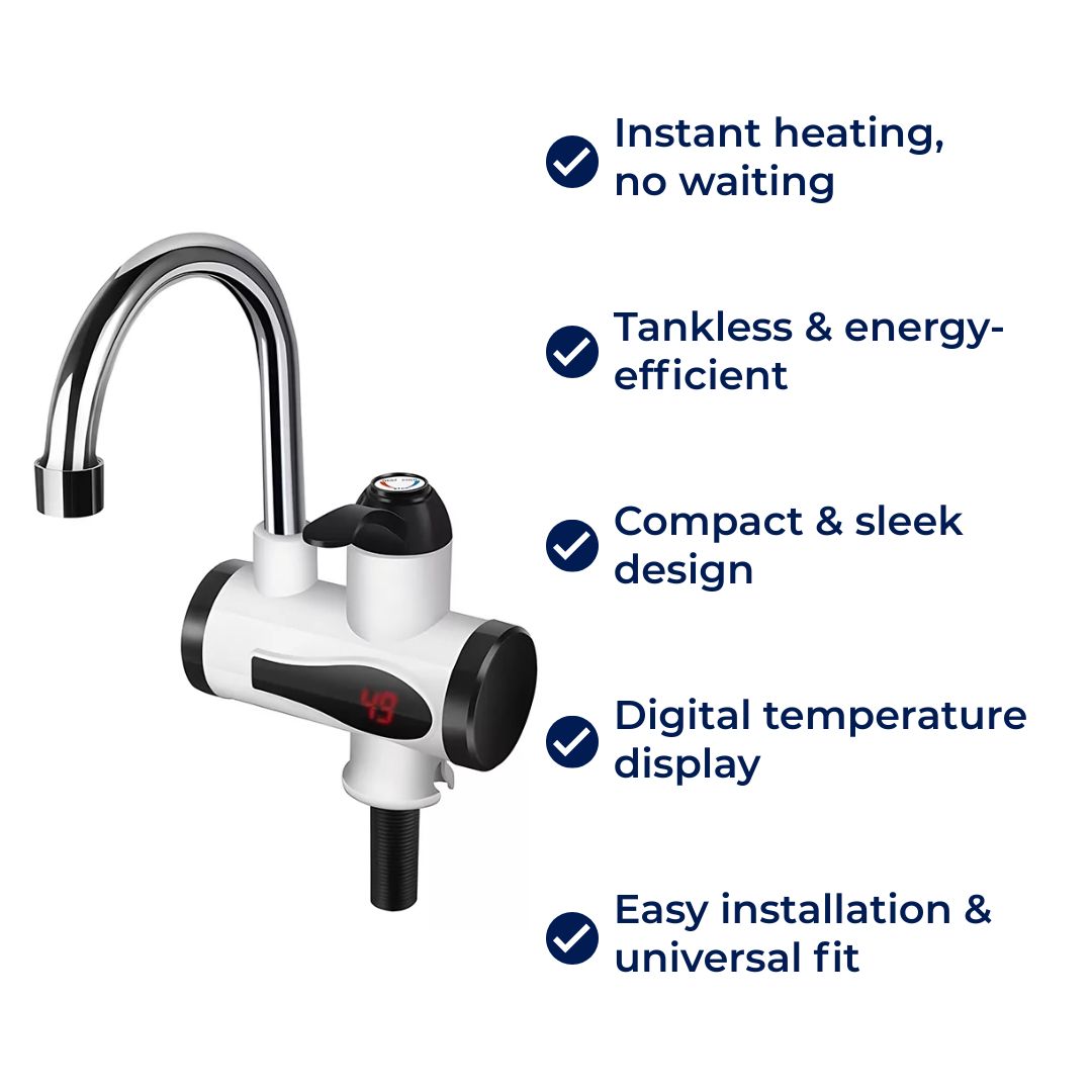 Instant Hot Water Tap, Tankless Design for Kitchens and Bathrooms, view 7