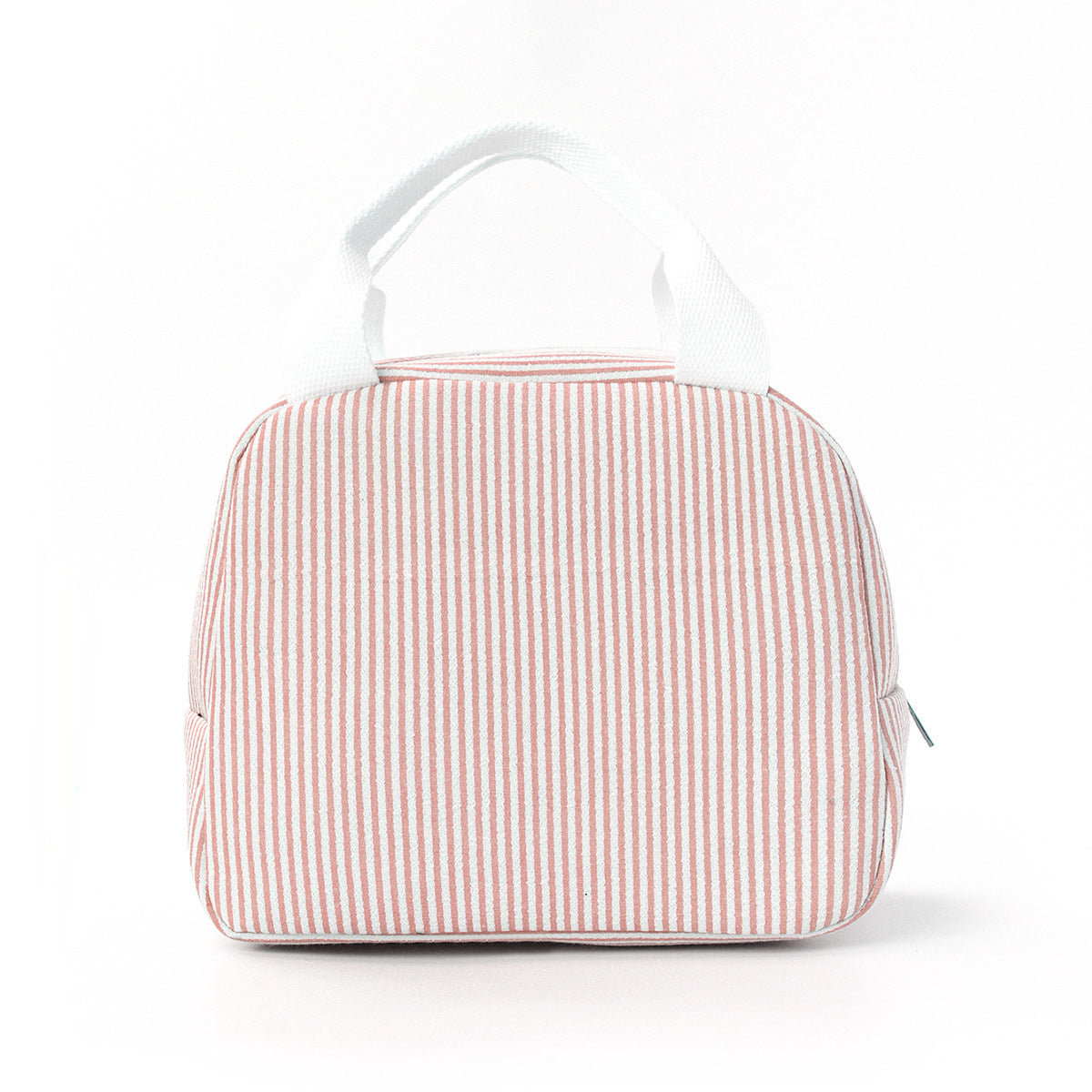 Insulated Lunchbox Bag with Striped Design and Carry Handles, view 10