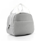 Insulated Lunchbox Bag with Striped Design and Carry Handles, view 3