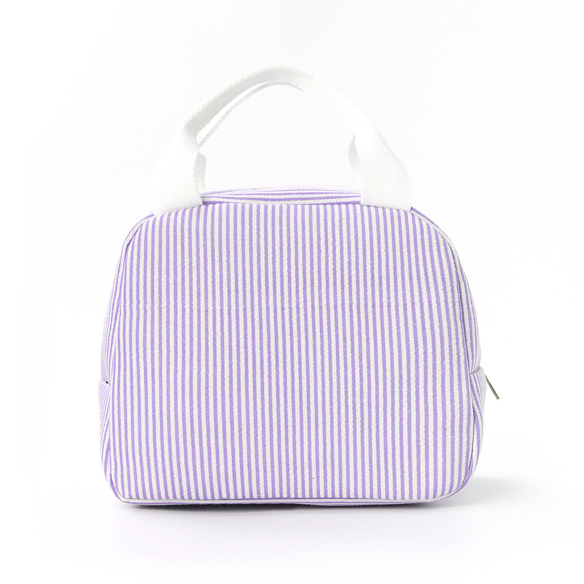 Insulated Lunchbox Bag with Striped Design and Carry Handles, view 6