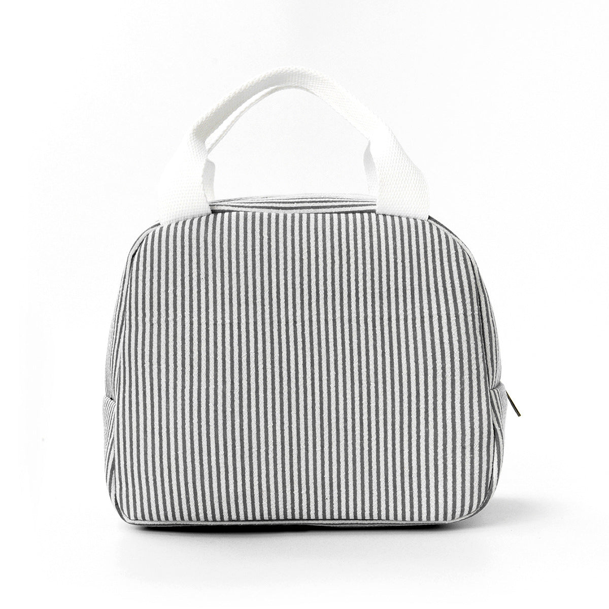 Insulated Lunchbox Bag with Striped Design and Carry Handles, view 7