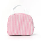 Insulated Lunchbox Bag with Striped Design and Carry Handles, view 8