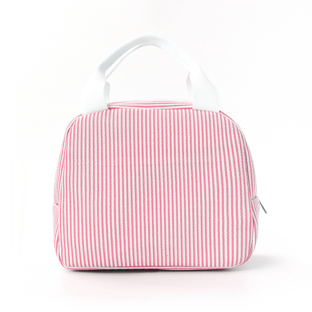 Insulated Lunchbox Bag with Striped Design and Carry Handles, view 8