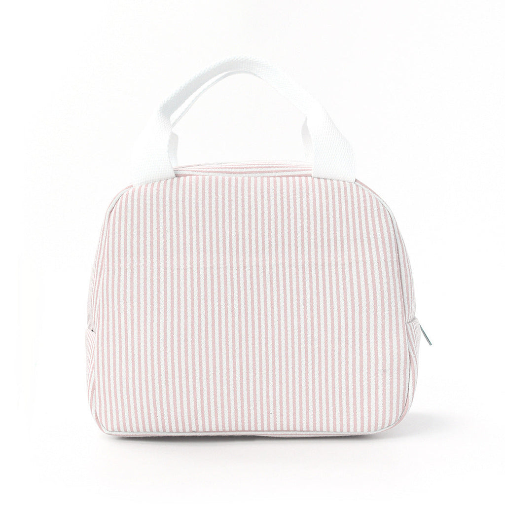 Insulated Lunchbox Bag with Striped Design and Carry Handles, view 9