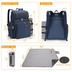 Insulated Picnic Backpack with Dining Set for Four, view 2