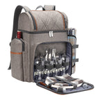 Insulated Picnic Backpack with Dining Set for Four, view 8