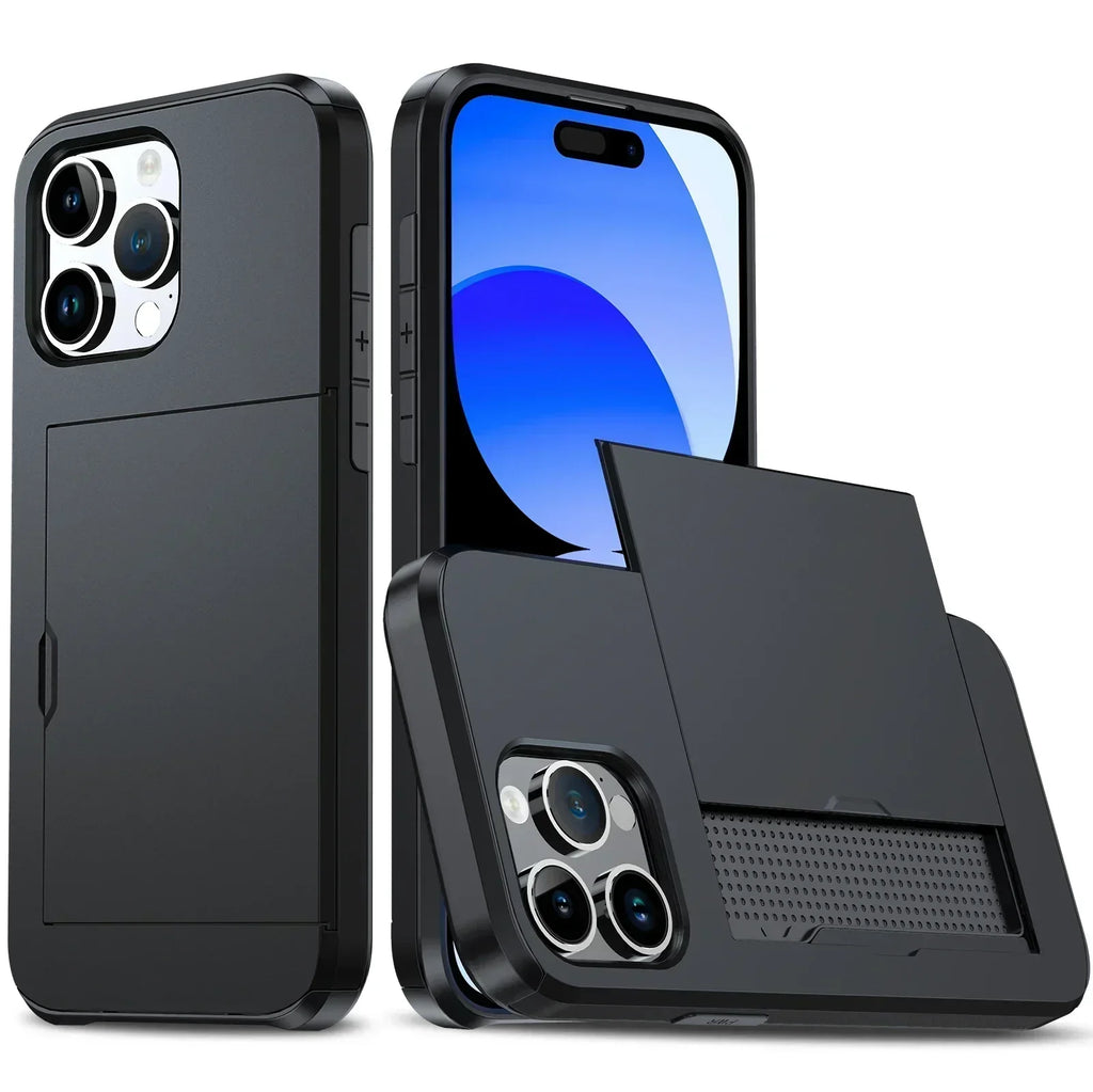 iPhone Case with Card Holder, Slim Design, TPU and Polycarbonate, view 4