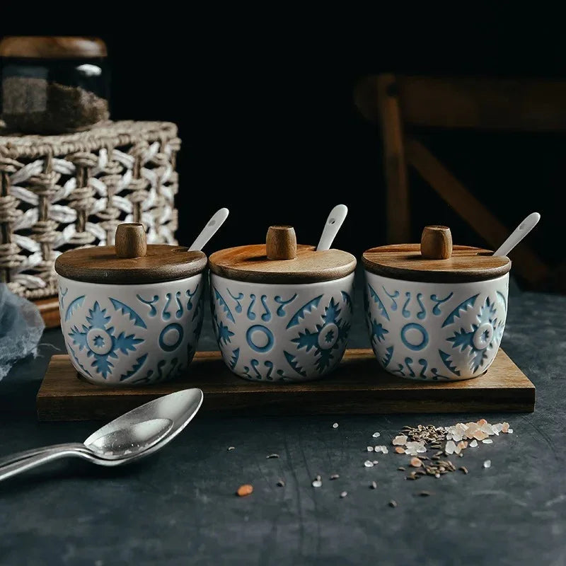 Jallendo Ceramic Seasoning Jar Set