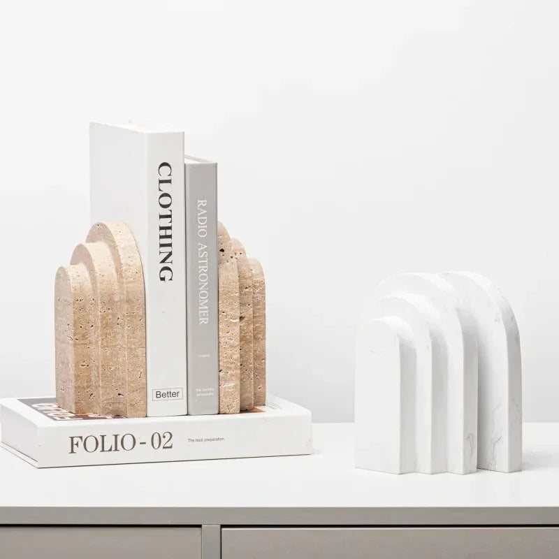 Jorosa Travertine Bookends
