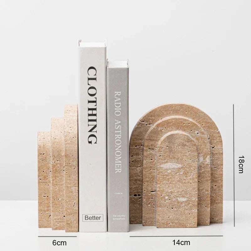 Jorosa Travertine Bookends