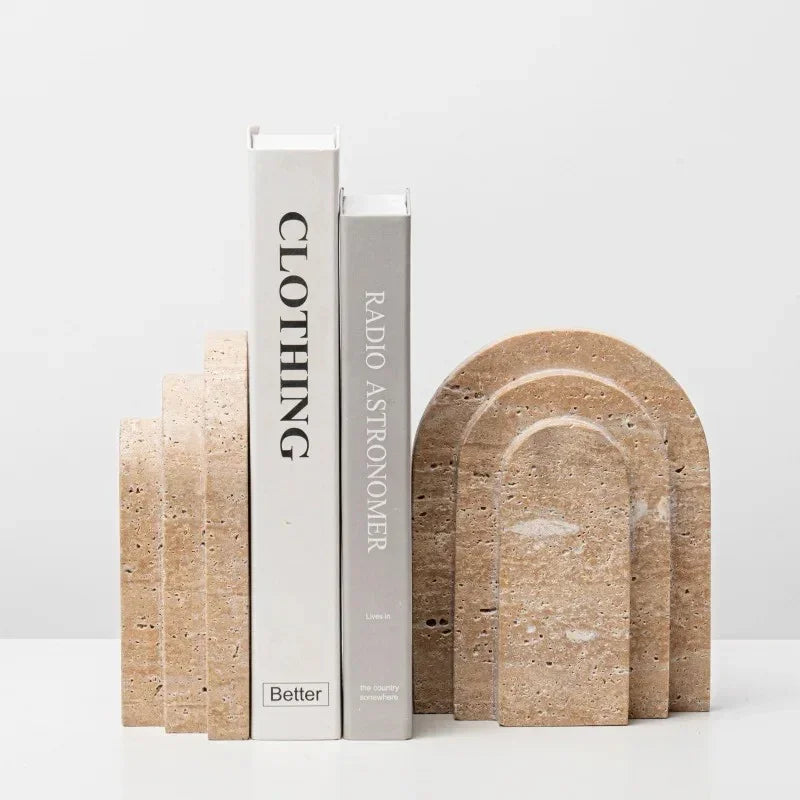 Jorosa Travertine Bookends