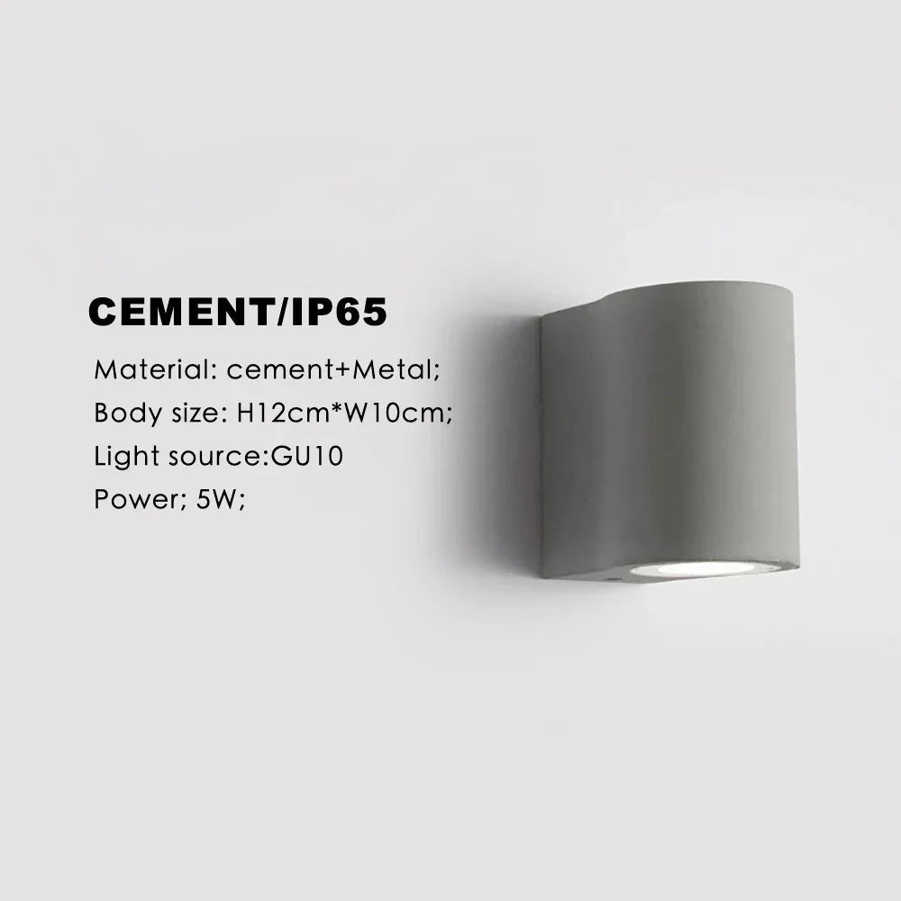 Kalstoma Cement Outdoor Wall Lamp