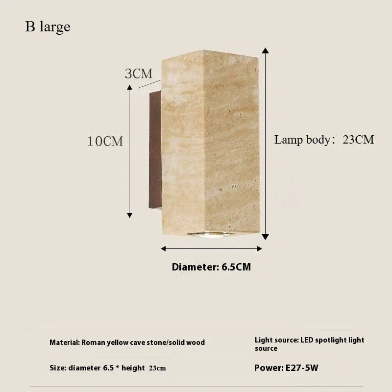 Kelpfield Travertine Wall Lamp