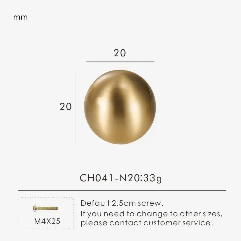 Kernessa Brass Ball Knobs