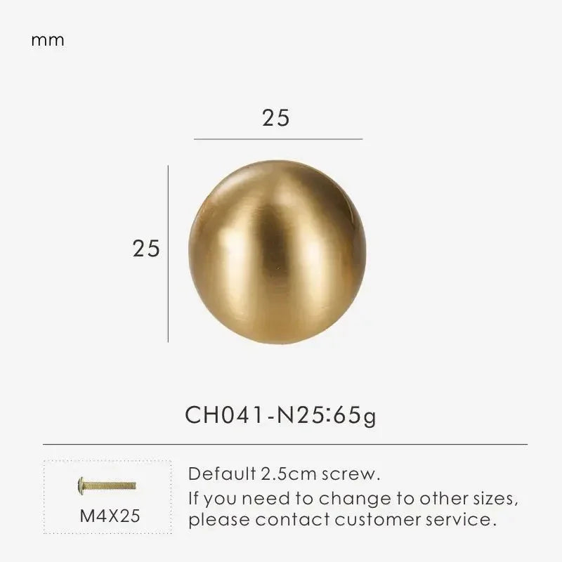 Kernessa Brass Ball Knobs