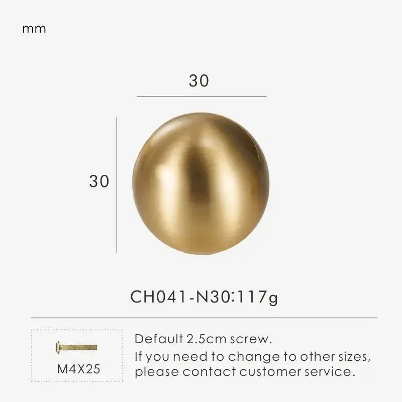 Kernessa Brass Ball Knobs