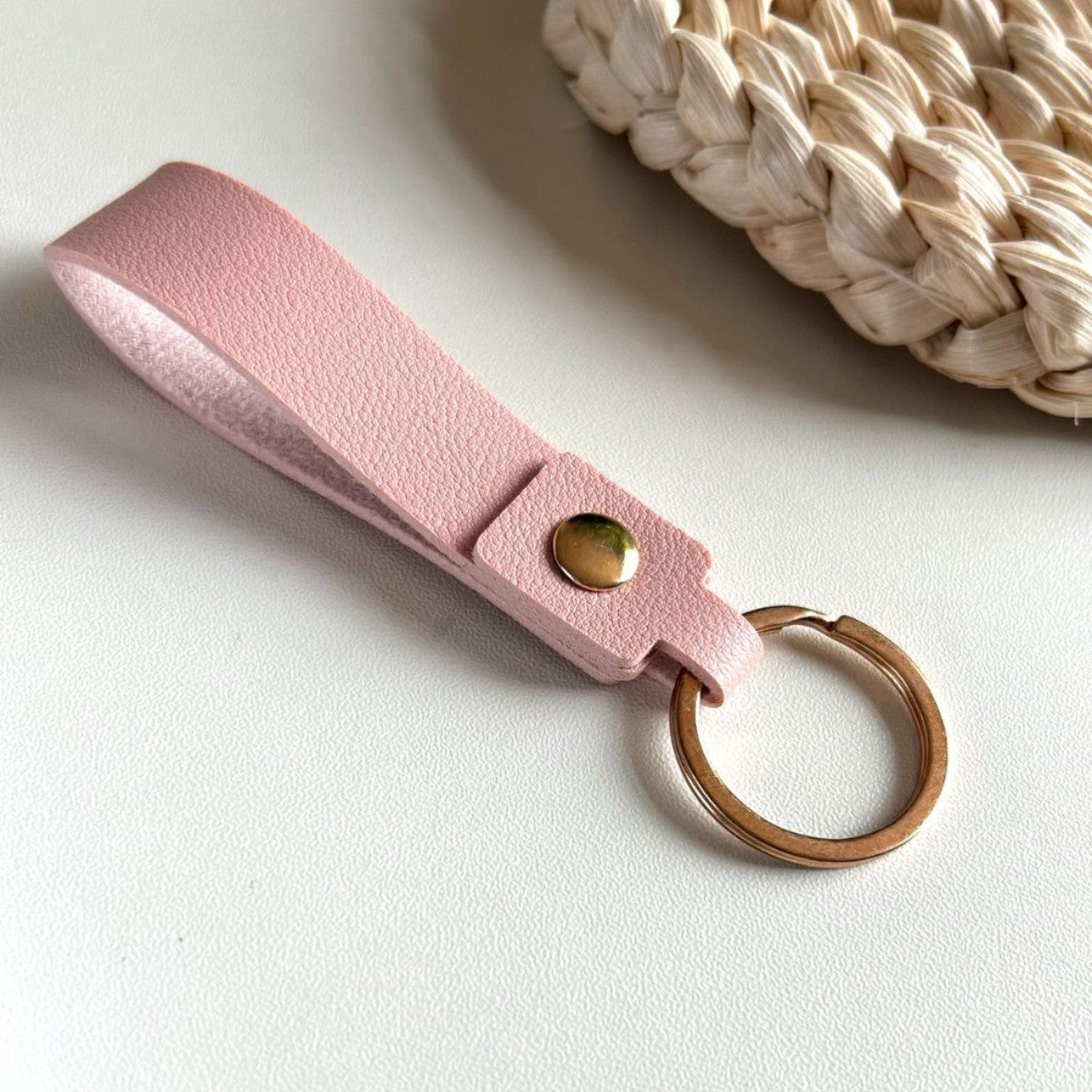 Keychain Holder Grey Pink | High & Bury