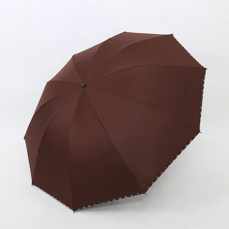 Ladies Floral Folding Rain Umbrella with Reinforced Frame, view 10