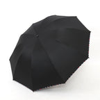 Ladies Floral Folding Rain Umbrella with Reinforced Frame, view 15